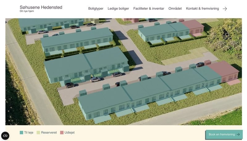 Søhusene Hedensted - hjemmeside til projektsalg af rækkehuse