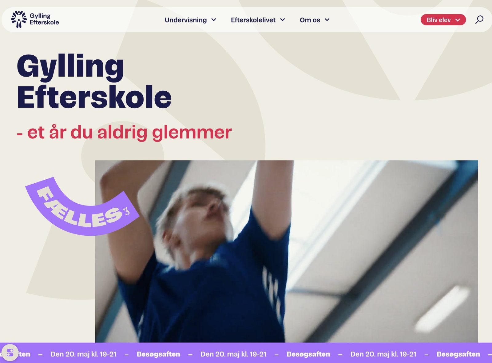 Custom WordPress-hjemmeside for Gylling Efterskole